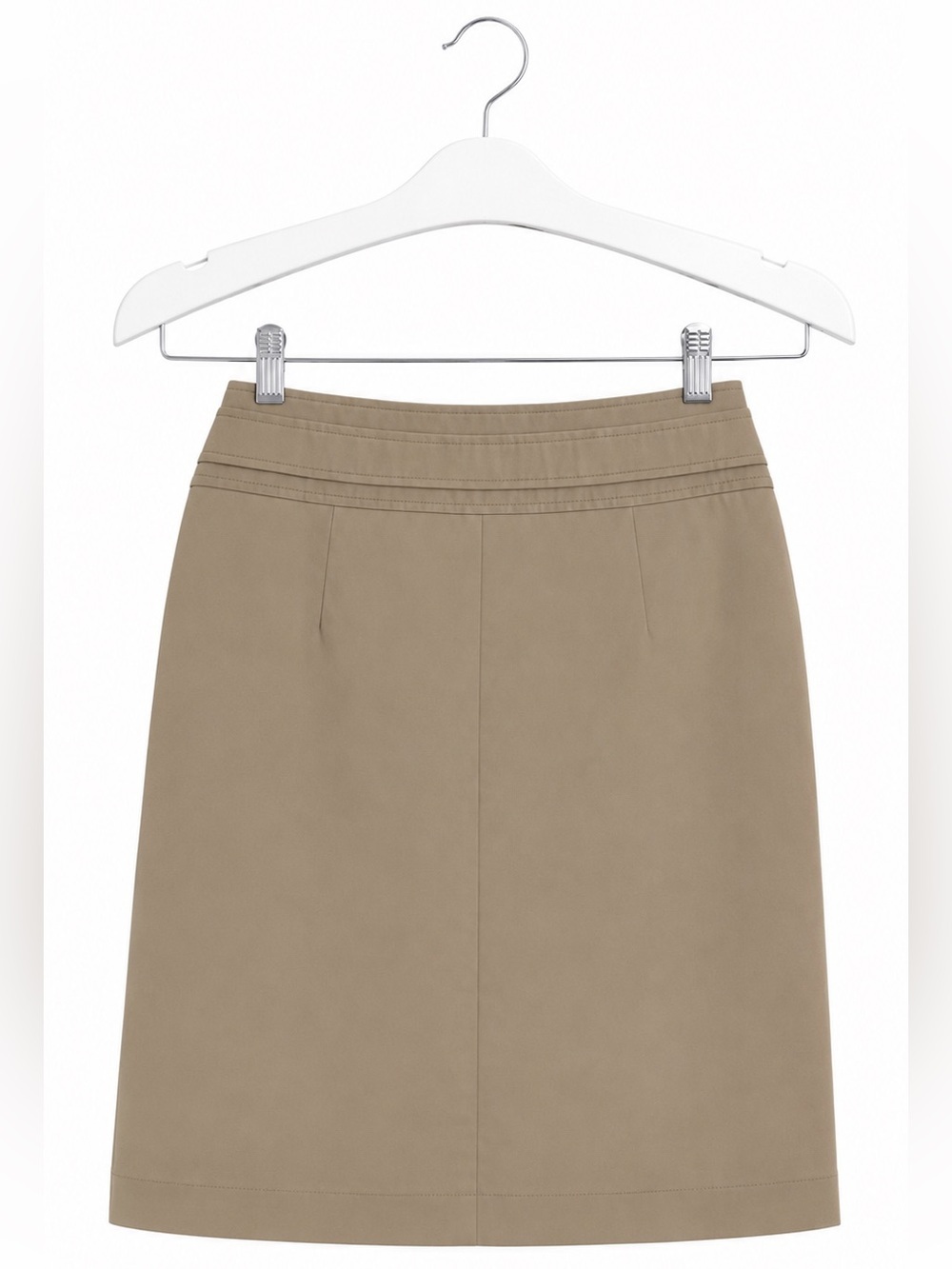 LOFT Khaki Pencil Skirt Women’s Size 6 Cotton Stretch Business Casual - Picture 2 of 2